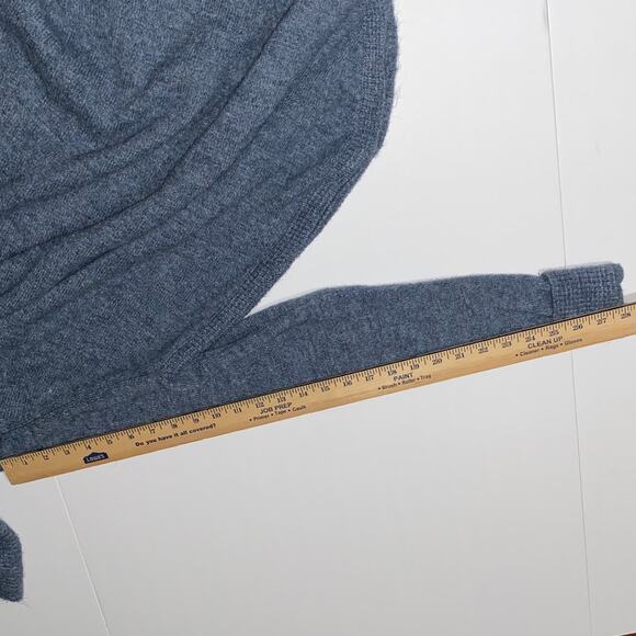 Style & Co Sweater Waffle Knit COWLNECK Texture L Blue Tunic Oversized Lagenlook - Picture 6 of 10